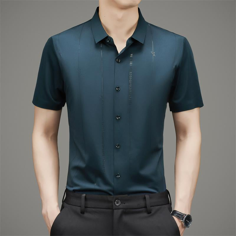 ❄️Ανδρικό πουκάμισο από μετάξι πάγου ανθεκτικό στις ρυτίδες, υψηλής ελαστικότητας-GR