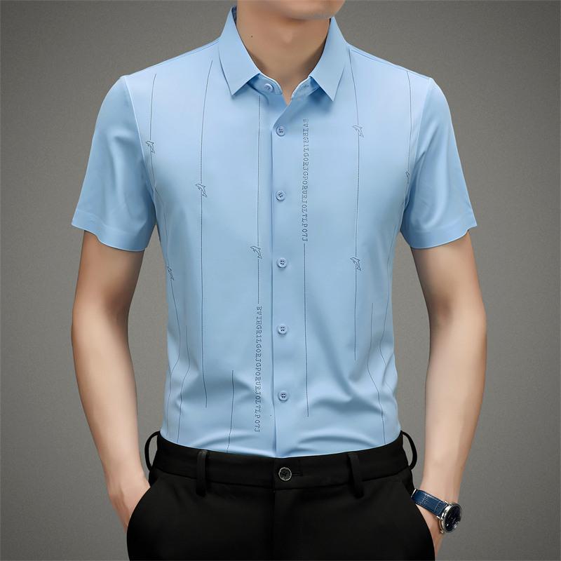 ❄️Ανδρικό πουκάμισο από μετάξι πάγου ανθεκτικό στις ρυτίδες, υψηλής ελαστικότητας-GR