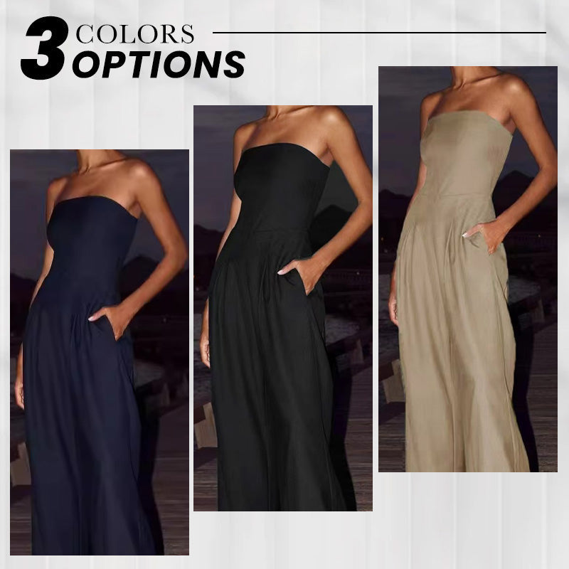 【S-XL】👗Suéter sin tirantes de mujer con bolsillos-ES
