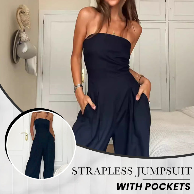 【S-XL】👗Suéter sin tirantes de mujer con bolsillos-ES