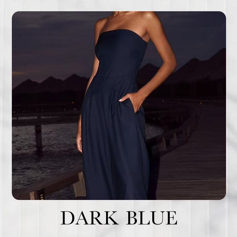 【S-XL】👗Suéter sin tirantes de mujer con bolsillos-ES