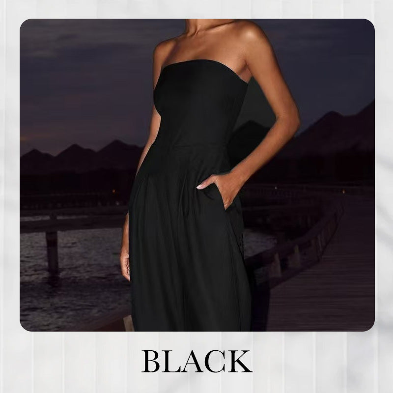 【S-XL】👗Suéter sin tirantes de mujer con bolsillos-ES