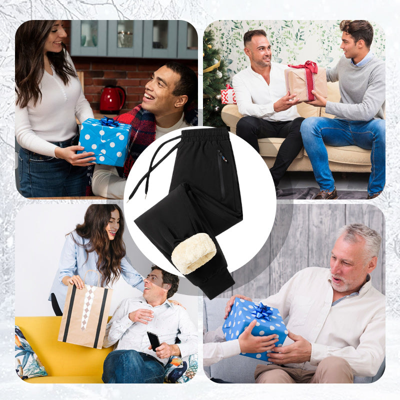 Udobne moške hlače s plišasto podlogo-SI