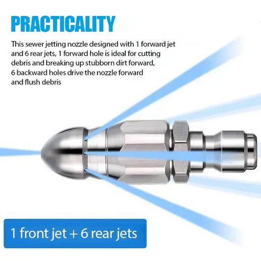 💝Ισχυρό ακροφύσιο για καθαρισμό και ξεβούλωμα σωλήνων💥-GR