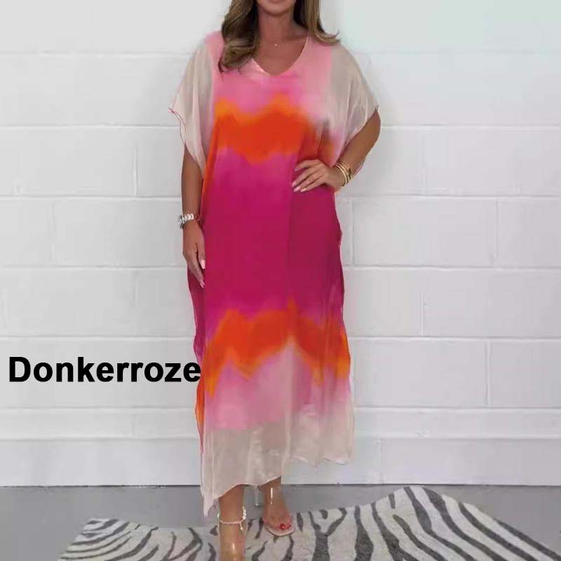 ✨【S-4XL】Udobna ženska siva šifonska obleka - GR