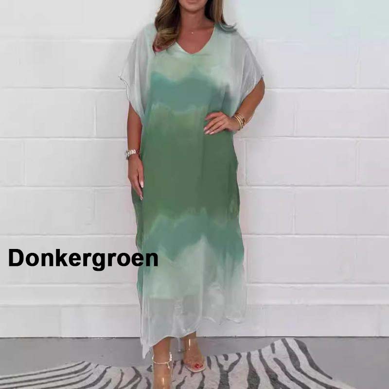 ✨【S-4XL】Udobna ženska siva šifonska obleka - GR