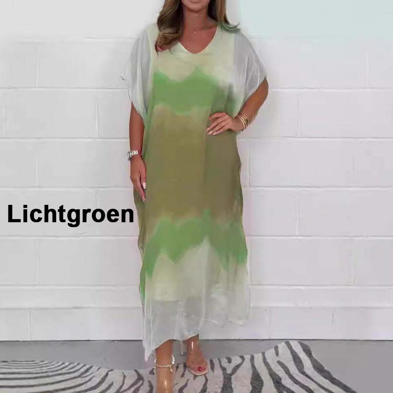 ✨【S-4XL】Udobna ženska siva šifonska obleka - GR