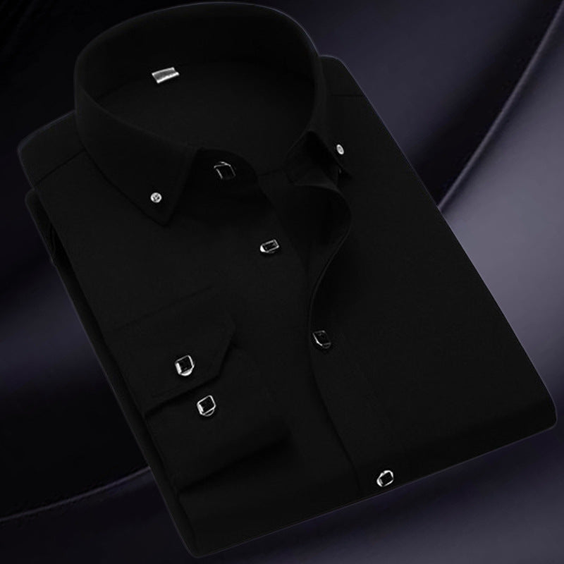 ✨ Kokybiški vyriški medvilniniai marškiniai ilgomis rankovėmis-LT