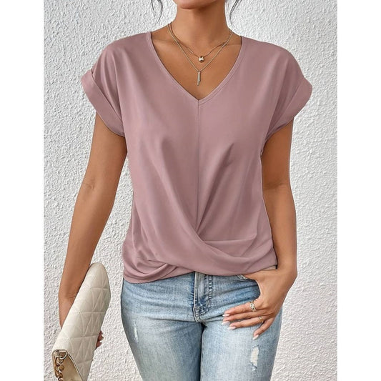 👚Elegantna majica z V-izrezom✨-GR