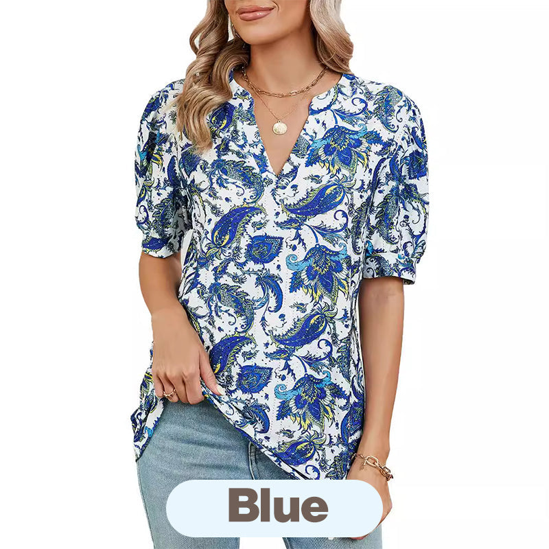 【M-2XL】🌸Moteriškas vasarinis V formos kaklo viršus-LT