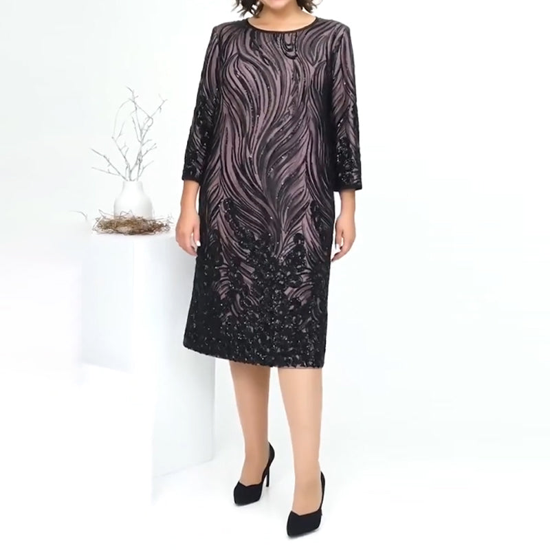 Γυναικείο βραδινό φόρεμα με παγιέτες σε γραμμή Α-GR