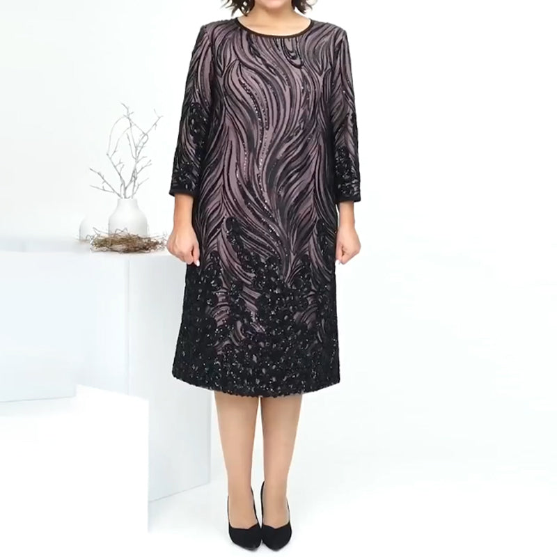 Γυναικείο βραδινό φόρεμα με παγιέτες σε γραμμή Α-GR