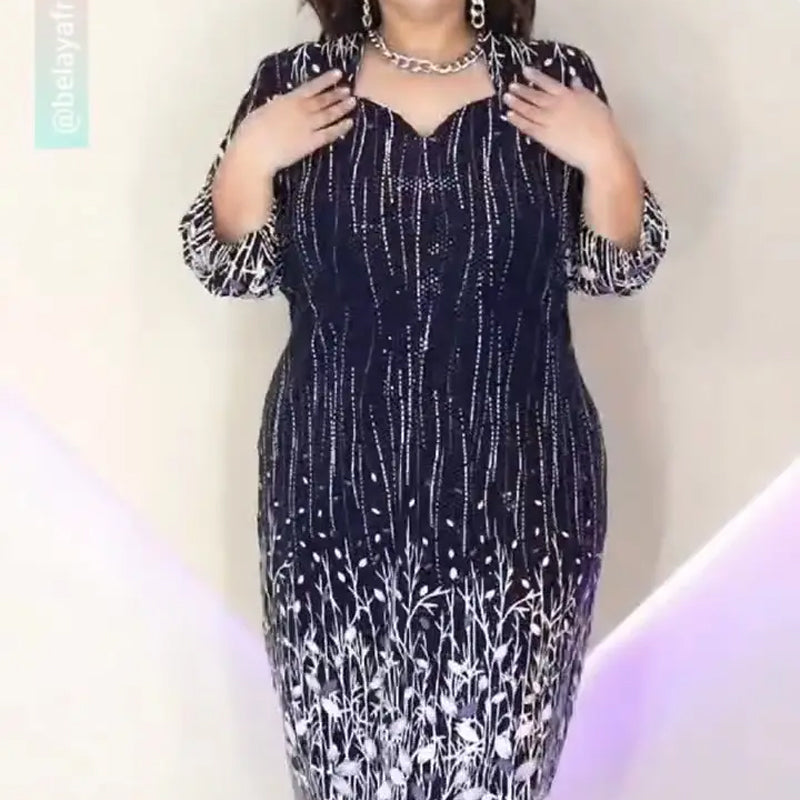 【S-4XL】🌿 Elegantiška moteriška suknelė ilgomis rankovėmis-LT