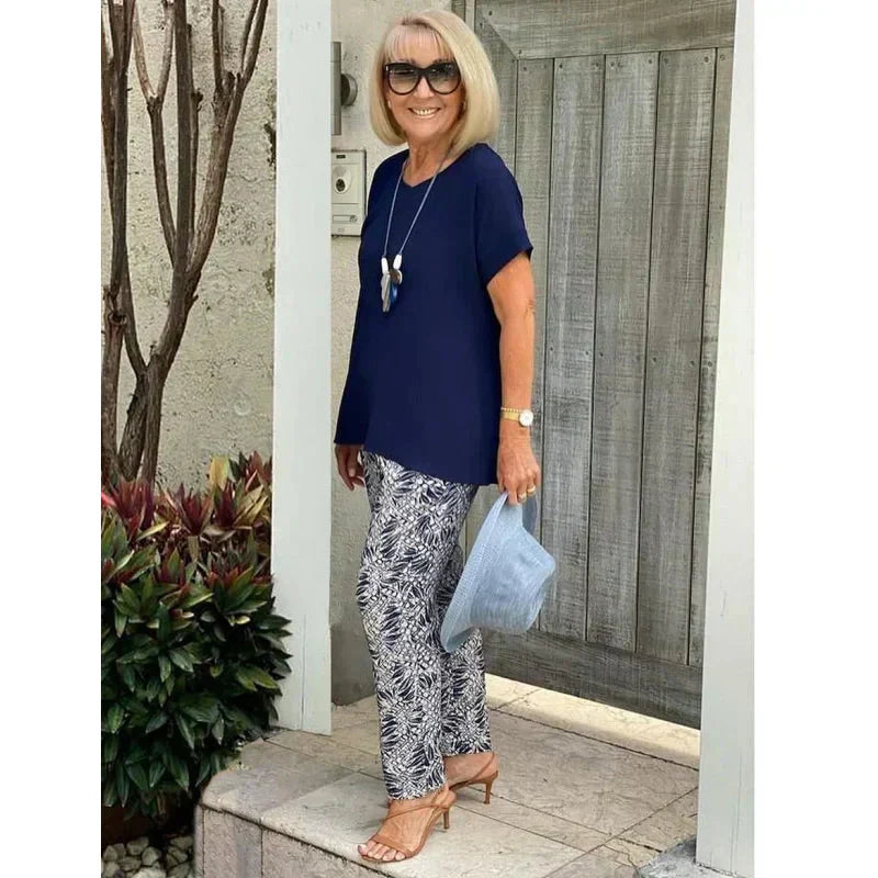 Γυναικείο καθημερινό σετ δύο τεμαχίων-GR