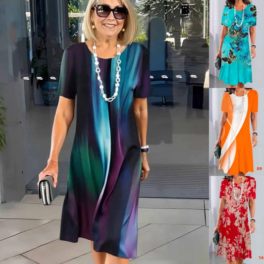 Γυναικείο Colour Block Πλισέ Φόρεμα-GR