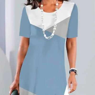 Γυναικείο Colour Block Πλισέ Φόρεμα-GR