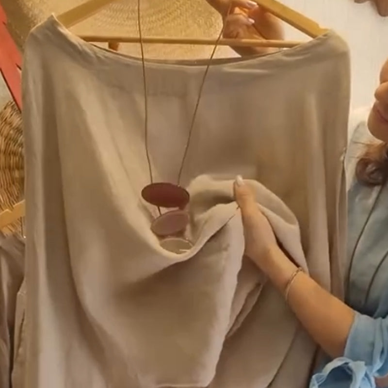 ⏳ Περιορισμένος χρόνος έκπτωσης 45%! 💥Γυναικεία φαρδιά μπλούζα και φαρδύ παντελόνι με φλοράλ τύπωμα-GR