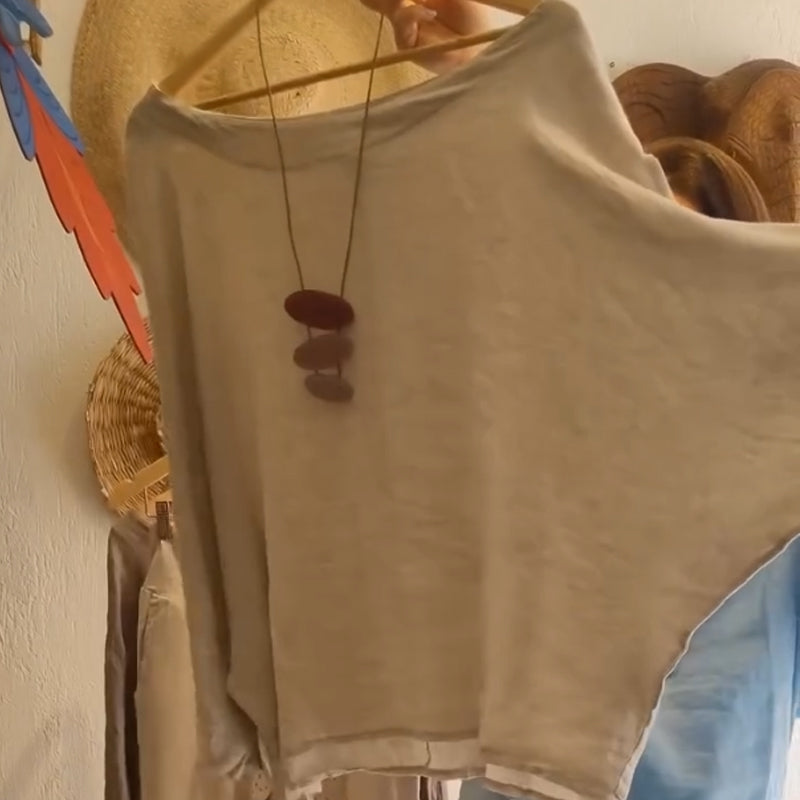 ⏳ Περιορισμένος χρόνος έκπτωσης 45%! 💥Γυναικεία φαρδιά μπλούζα και φαρδύ παντελόνι με φλοράλ τύπωμα-GR