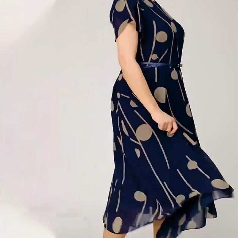 ✨Madinga suknelė su dideliais taškeliais ir dideliais dydžiais-LT