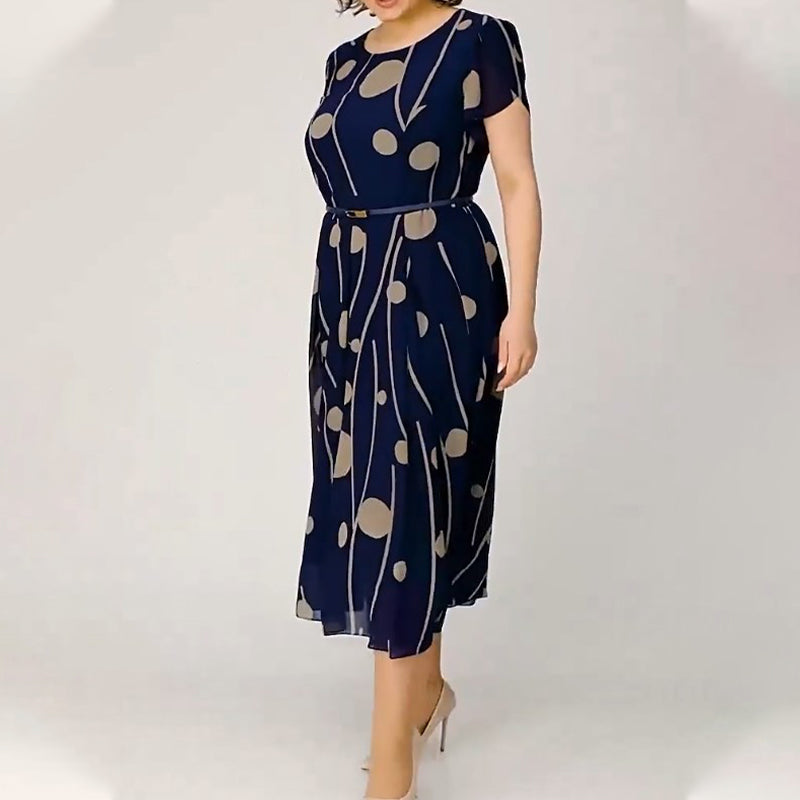 ✨Μοντέρνο φόρεμα με μεγάλες βούλες και φαρδιές τσέπες-GR