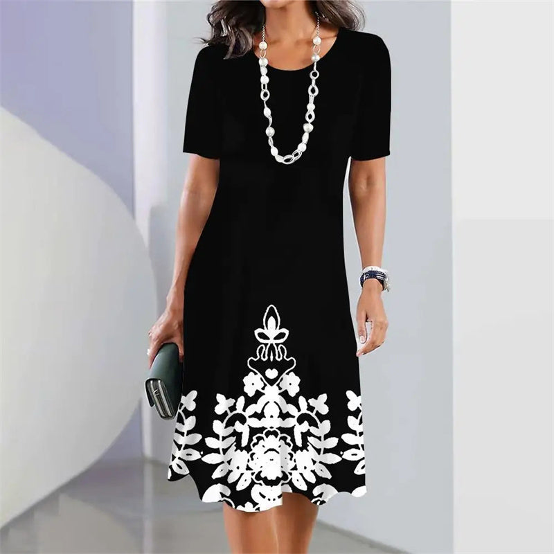 Ženska midi obleka A-kroja-SI