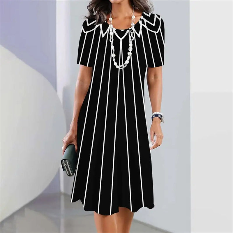 Ženska midi obleka A-kroja-SI