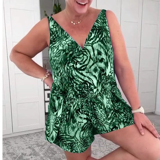 💝 Kopalke brez rokavov s potiskom in V-izrezom 2025-SI