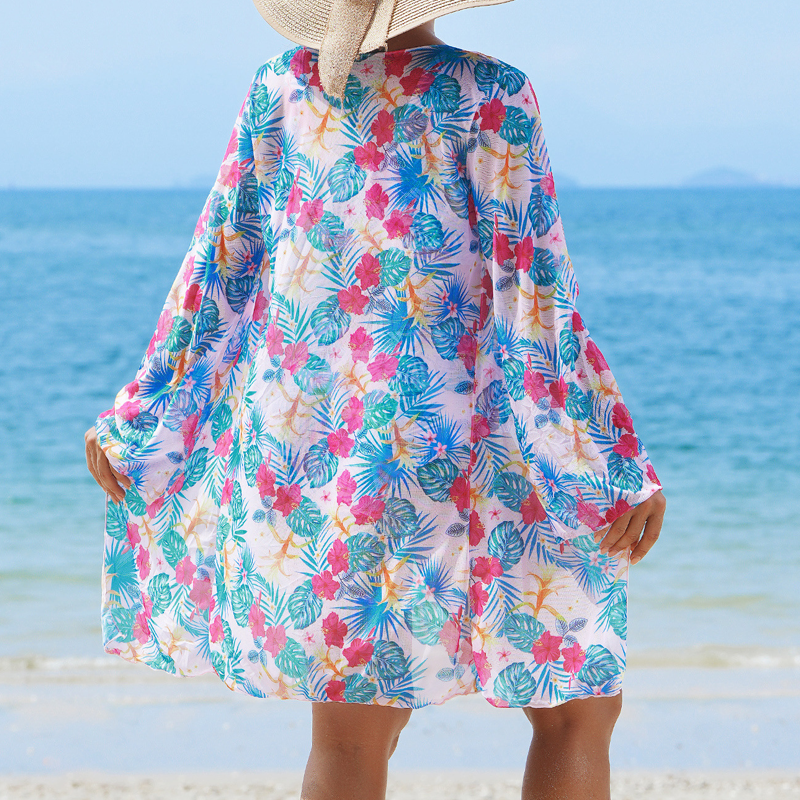 👙Daugiaspalwis tridelni raštuotas maudymosi kostiumėlis-LT