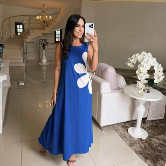 👗 Ženska obleka s cvetličnim potiskom 🌸-SI