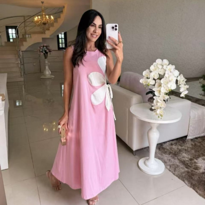 👗 Ženska obleka s cvetličnim potiskom 🌸-SI