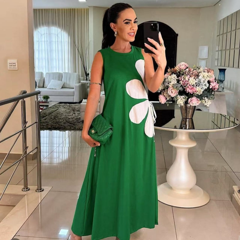 👗 Ženska obleka s cvetličnim potiskom 🌸-SI