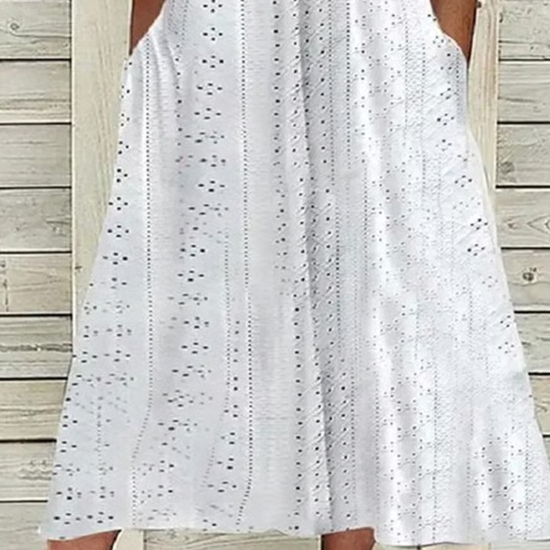 Κομψό γυναικείο φόρεμα με V-λαιμόκοψη-GR