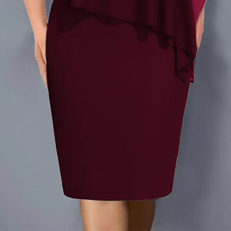 ✨Šifonska obleka z V-izrezom in okrasnimi kamni - GR