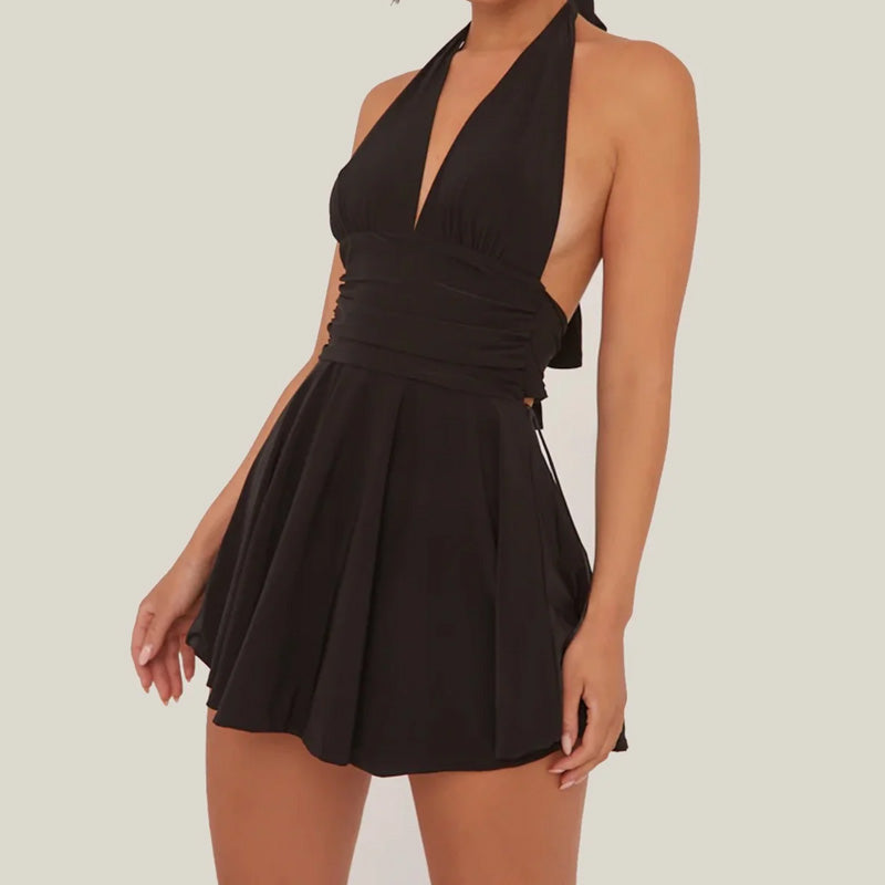 Γυναικείο φόρεμα με V λαιμόκοψη-GR