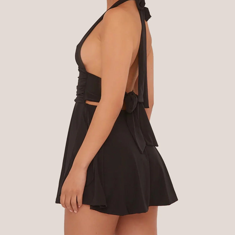 Γυναικείο φόρεμα με V λαιμόκοψη-GR