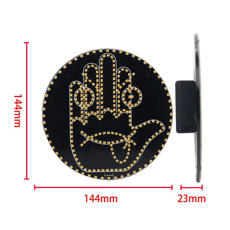 Φως LED για το ταμπλό με εκφράσεις και χειρονομίες για το πίσω παράθυρο του αυτοκινήτου-GR