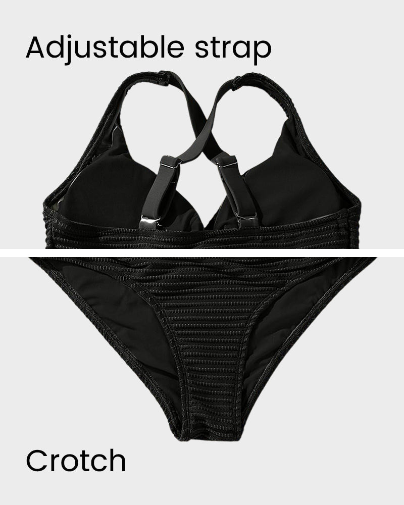👙Aukšto liemens bikinio komplektas-LT