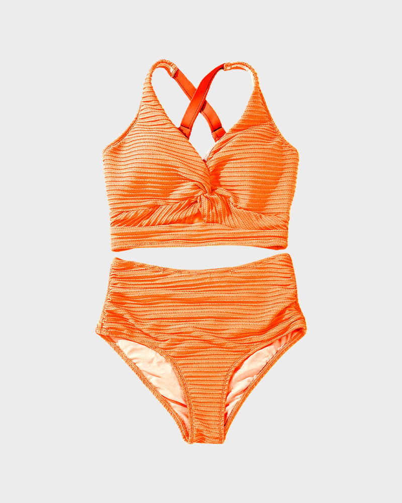 👙Aukšto liemens bikinio komplektas-LT
