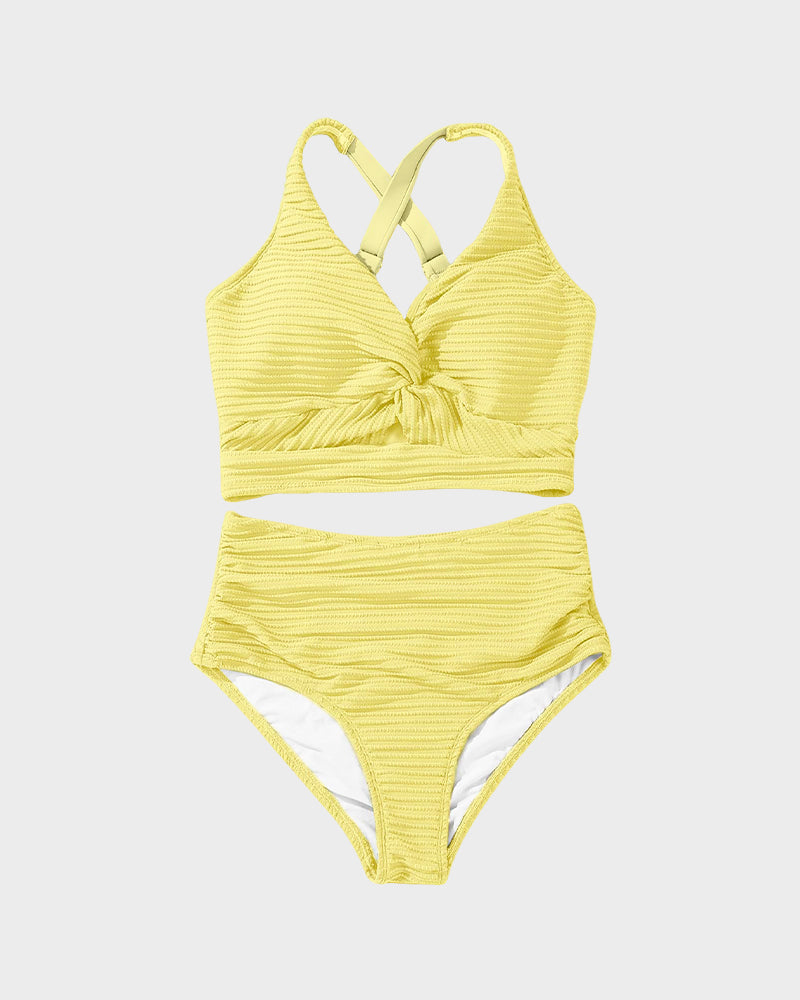 👙Aukšto liemens bikinio komplektas-LT