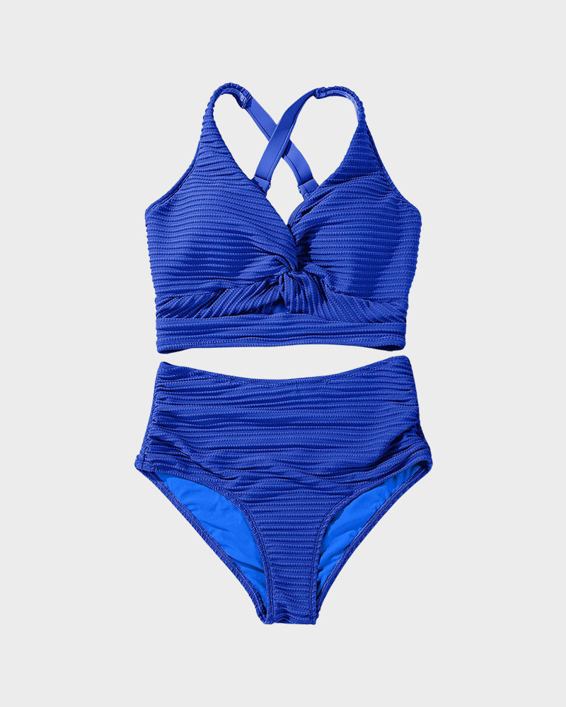 👙Aukšto liemens bikinio komplektas-LT