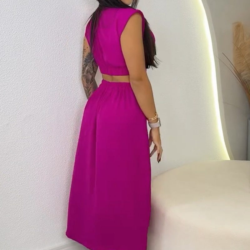 【S-2XL】👗Γυναικείο κομψό φόρεμα με χώρισμα-GR