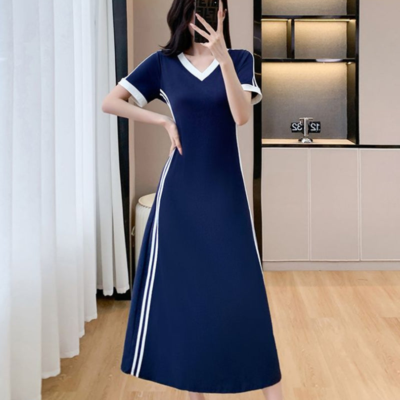 【M-4XL】👗Moteriška laisvalaikio ir prēsita fēlāk V obrazcu iškirpte-LT