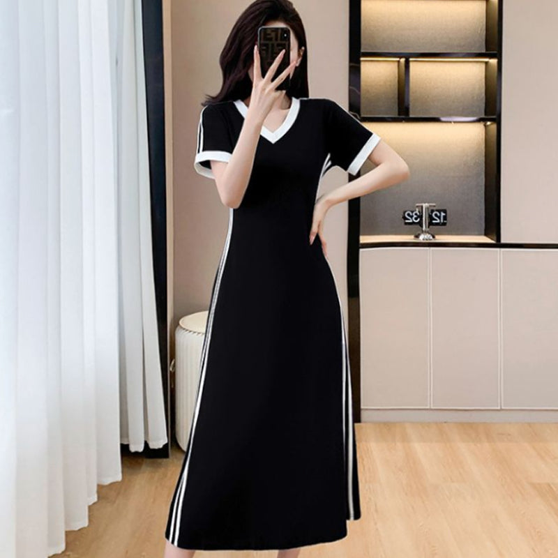 【M-4XL】👗Moteriška laisvalaikio ir prēsita fēlāk V obrazcu iškirpte-LT