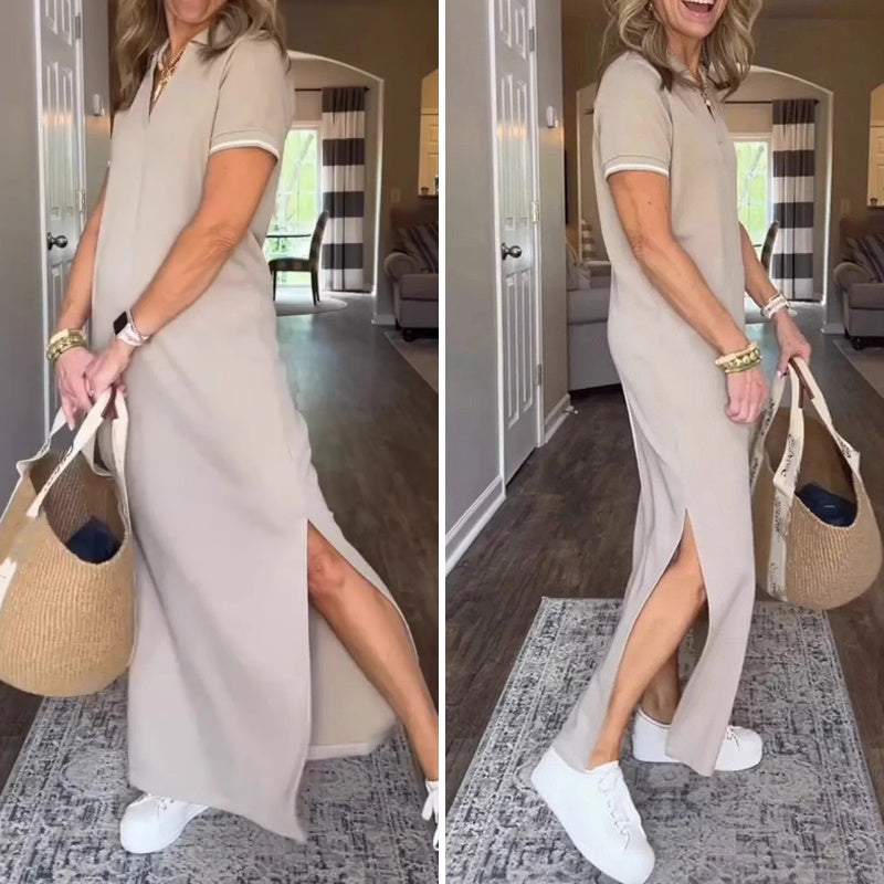 Γυναικεία μάξι φούστα με πλαϊνά σκισίματα-GR