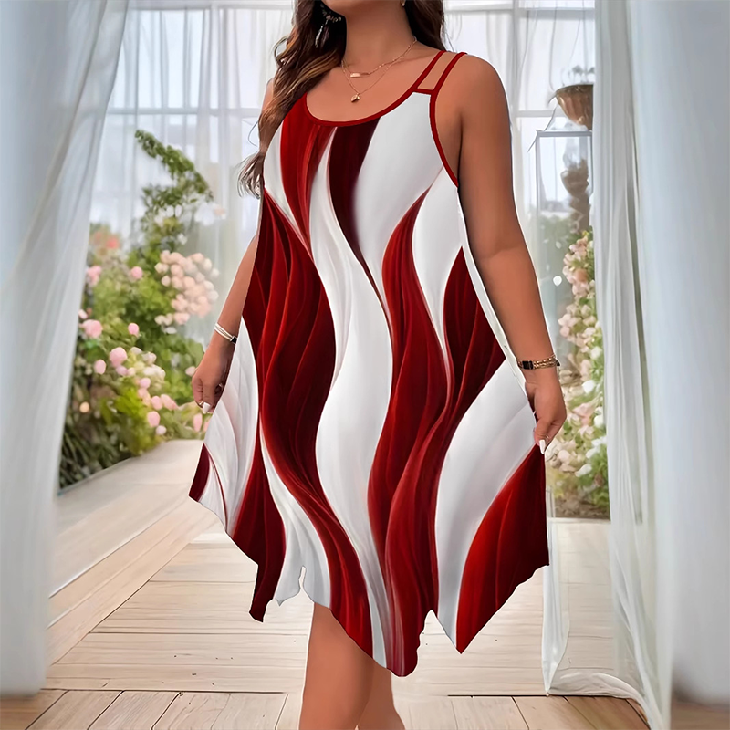 Μοντέρνο γυναικείο μίντι φόρεμα-GR