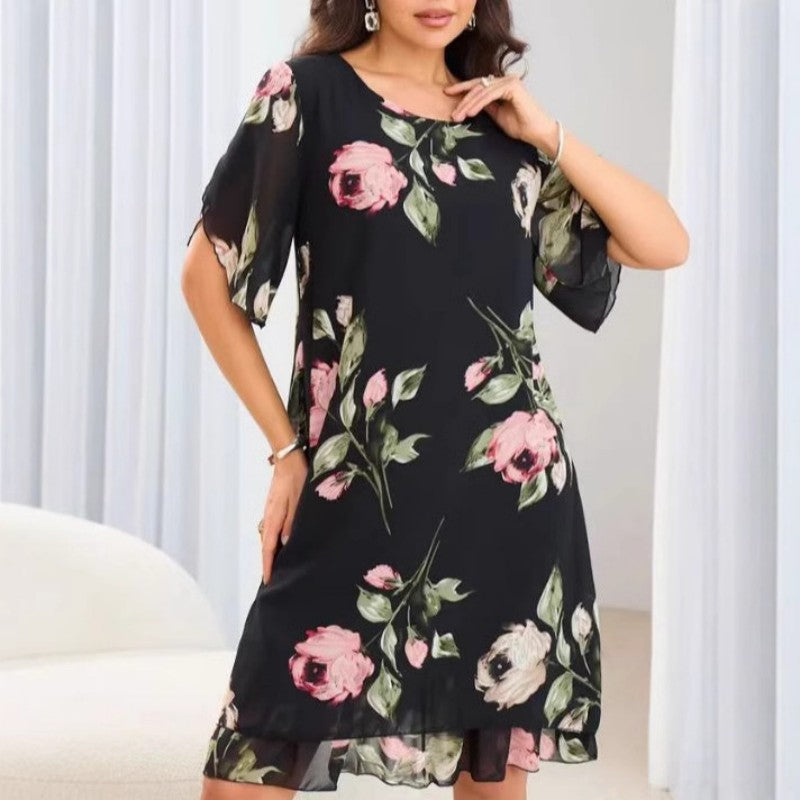 Γυναικείο φόρεμα με φλοράλ print-GR