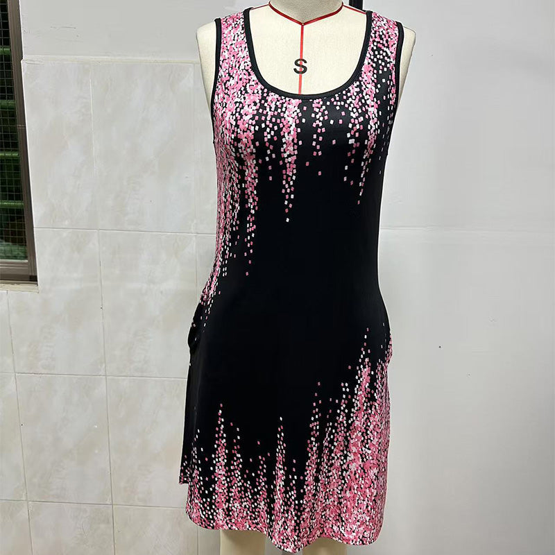 ✨Modna ženska obleka brez rokavov s potiskom🦋-SI