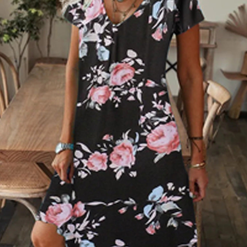 【M-3XL】🌺Elegantna cvetlična obleka-SI