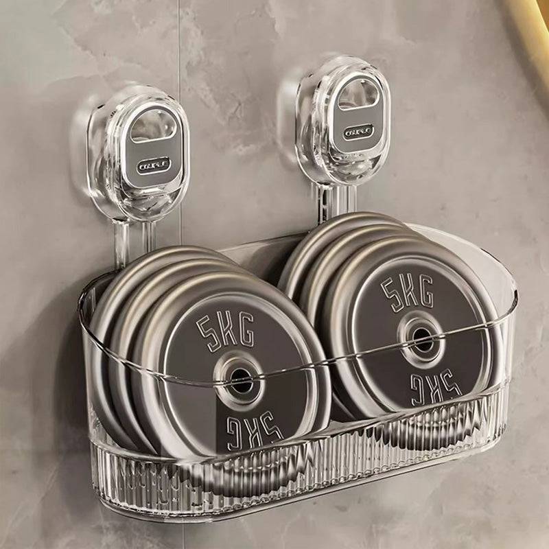 Επαναστατική οργανωτής τοίχου με βεντούζες – Τέλεια τάξη στην κουζίνα και το μπάνιο! 🏠✨-GR