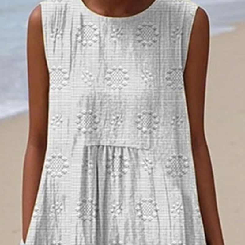 Γυναικείο casual αμάνικο φόρεμα-GR